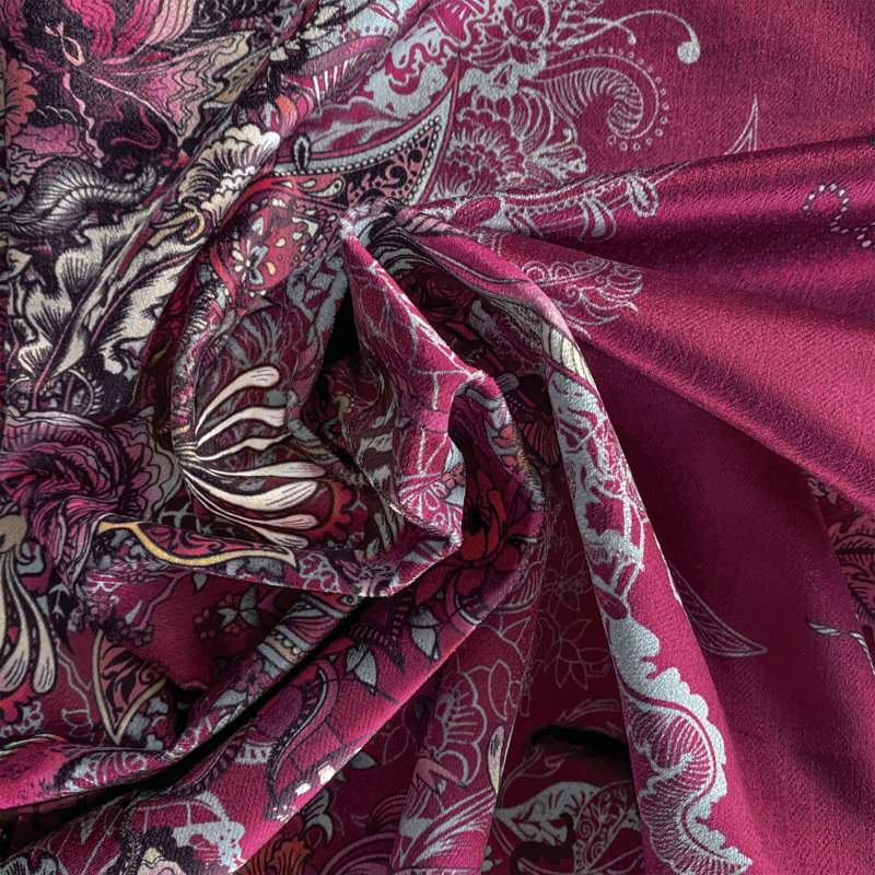 Tissu cerise Boutique Lisse