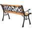 Banc de patio extérieur en fonte