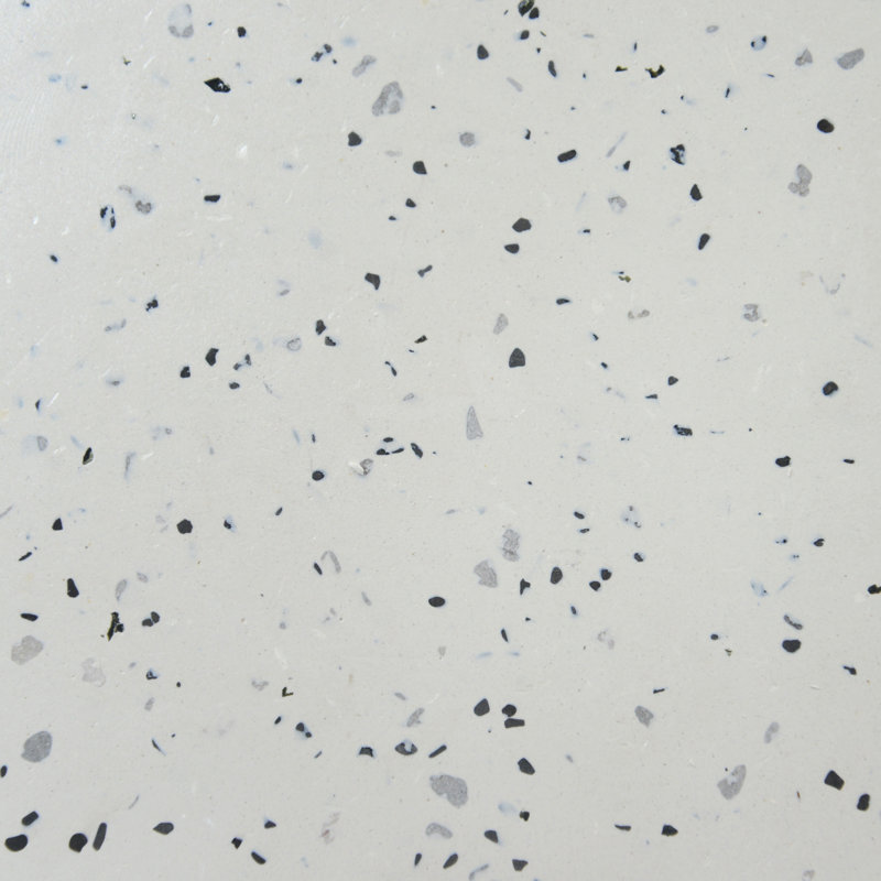 Table d'appoint d'extérieur en béton blanc à finition terrazzo prismatique 14,75 po Christopher Knight Home