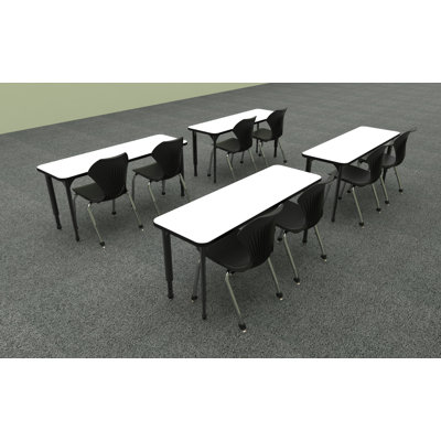 Apex Series Manufactured Wood 30'' h x 20'' w Adjustable Classroom Desk & Chair Package