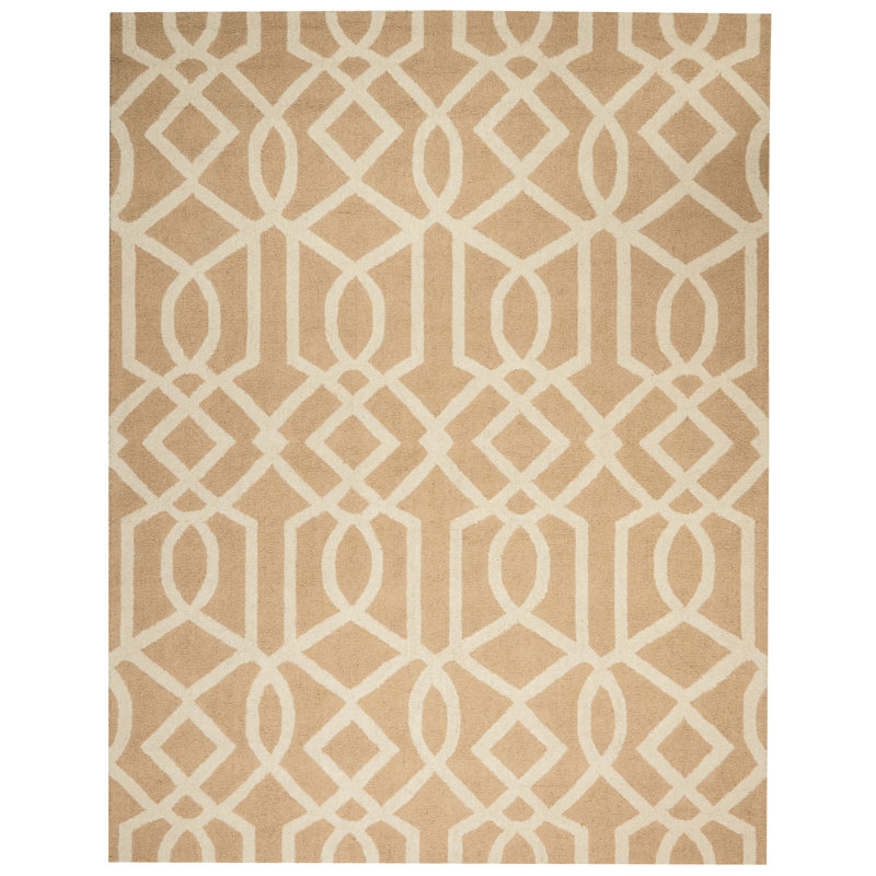 Acevedo Geometric Wool Hand Woven Area Rug, Rectangle 152 x 213cm