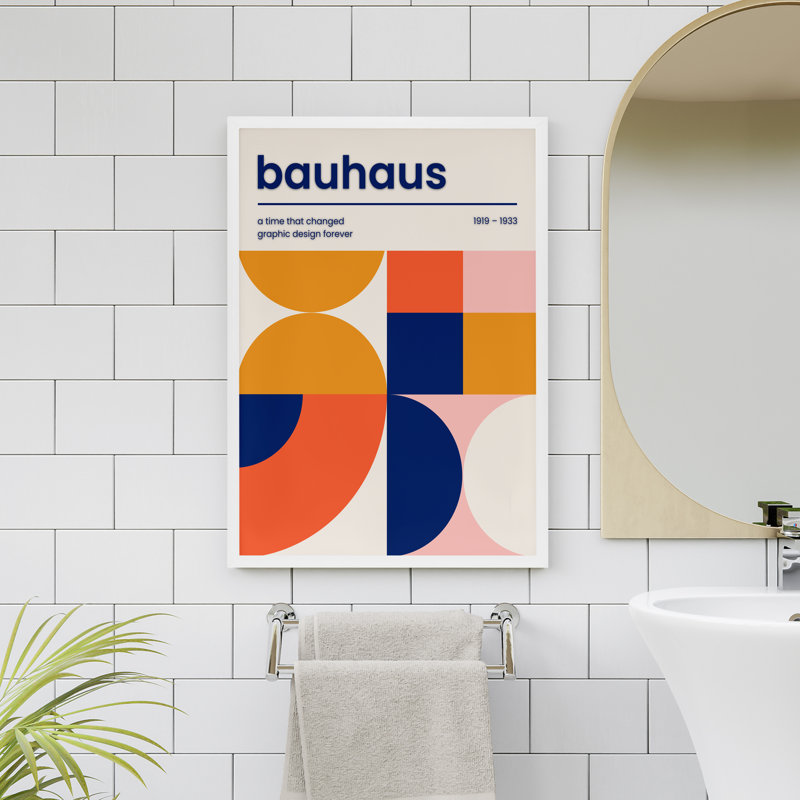 Z Studio Bauhaus, affiche Mid Mid Century, Cadre blanc