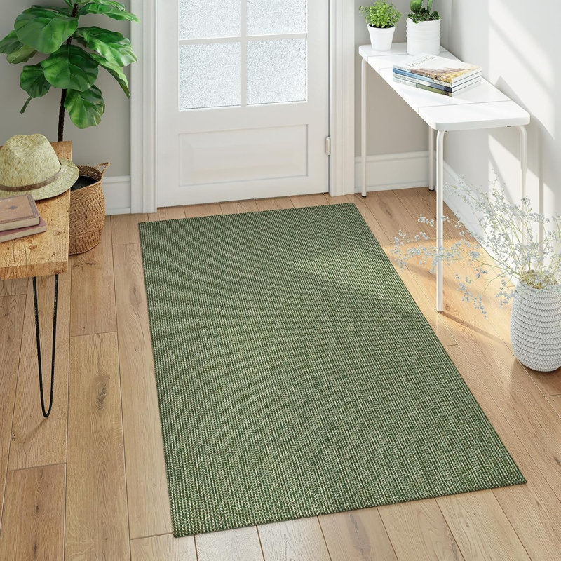 Tapis lavable tissé en fil de coton - Tapis texturé Boho pour le salon, la chambre à coucher ou le bureau