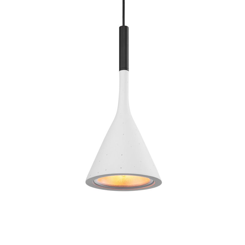 Mokane 1 - Light Black Single Pendant, White