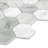 11.7" x 10.2" Hexagon Recycled Glass Marble Looks Floor & Wall Mosaic Tile-133139762