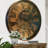 THE GEARS CLOCK Wall Clock with Real Moving Gears LU-LI_ 40 in Round DARK-BROWN