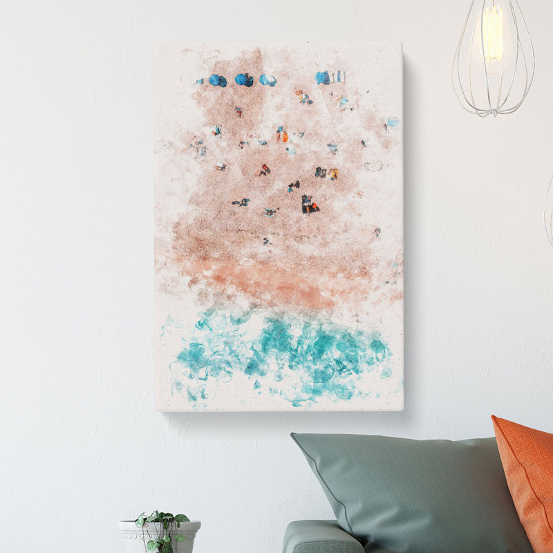 Sunbathing On South Beach Miami - Wrapped Canvas, 91cm H x 60cm W x 3cm D