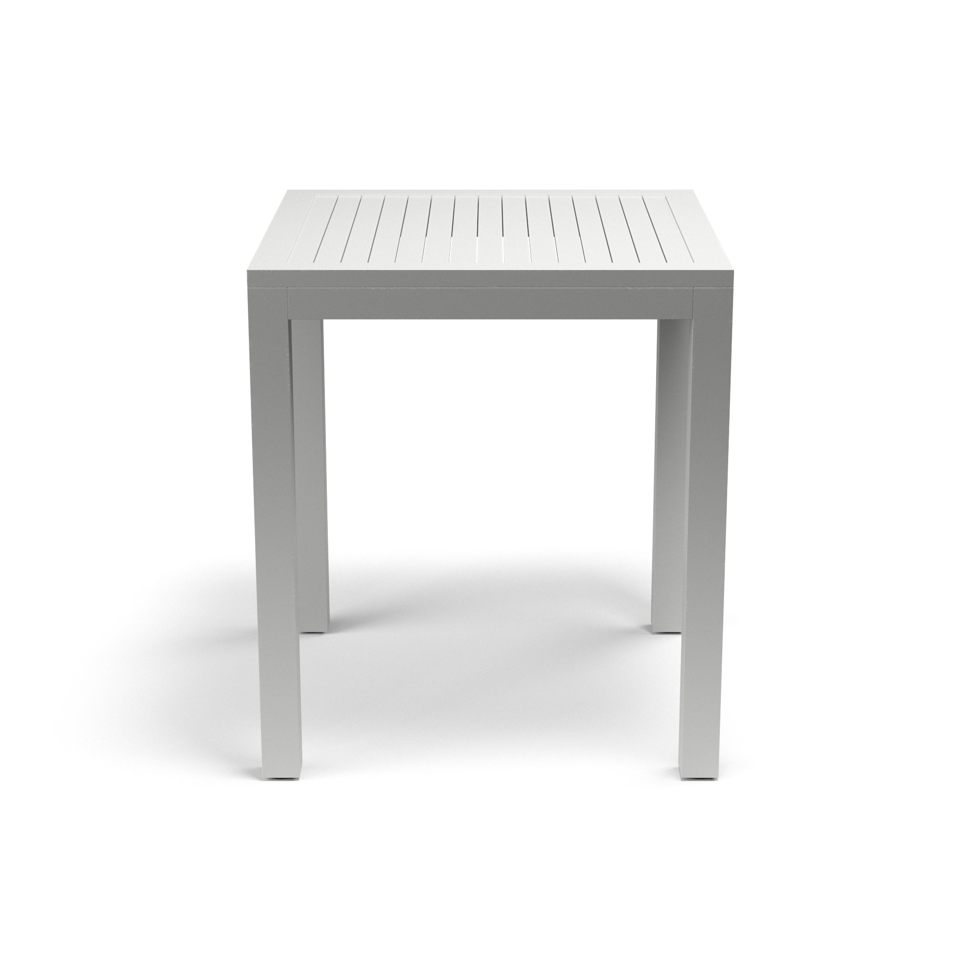 Poinsettia 36'' Outdoor Dining Table, Satin White, 41"H x 36"W x 36"W