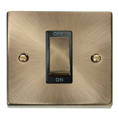 Antique Brass 1 Gang Ingot Size 45A Switch