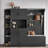 Multifunctional left-right combination hall cabinet (can be used separately) with storage and 4 hooks, storage cabinet/ hall tree 2 in 1 for living room, kitchen and hallway-499418339