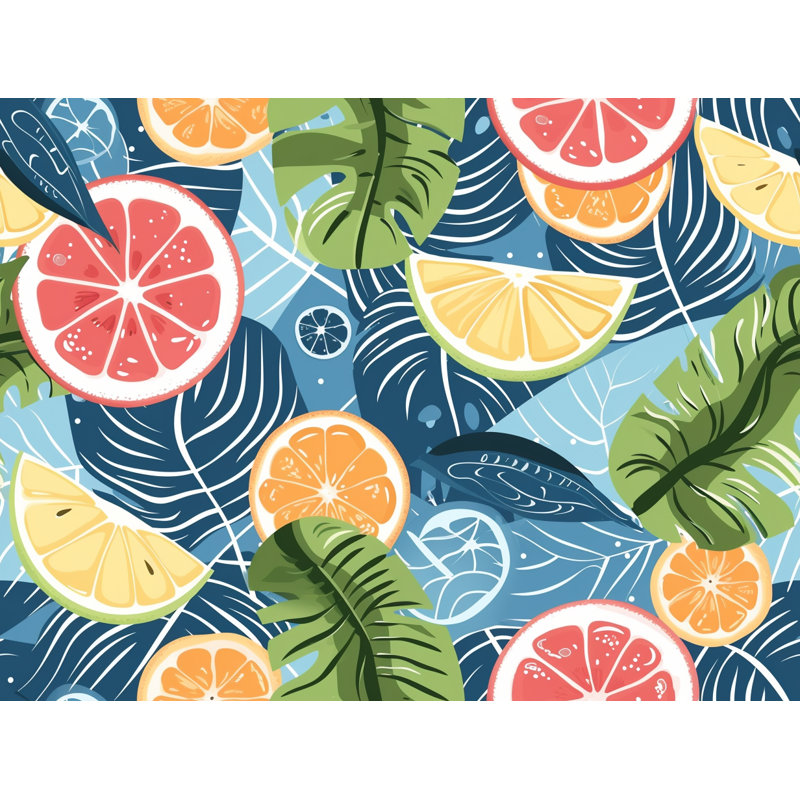 Jeté en molleton Tropical fruits - Couvertures douces et vibrantes - Jeté pour canapé, lit et chaises, 50 po x 60 po
