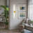 28.3'' Timer LED Flush Mounted Sconces, 6000K Wallchiere Battery Operated-1968176021