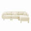 Canapé modulaire convertible en tissu Boucle avec accoudoirs distinctifs et repose-pieds amovible-325032927