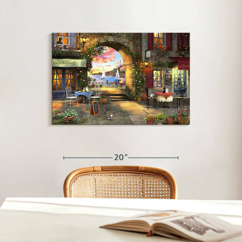 Sireci Mediterranean Evening, 16" H x 24" W
