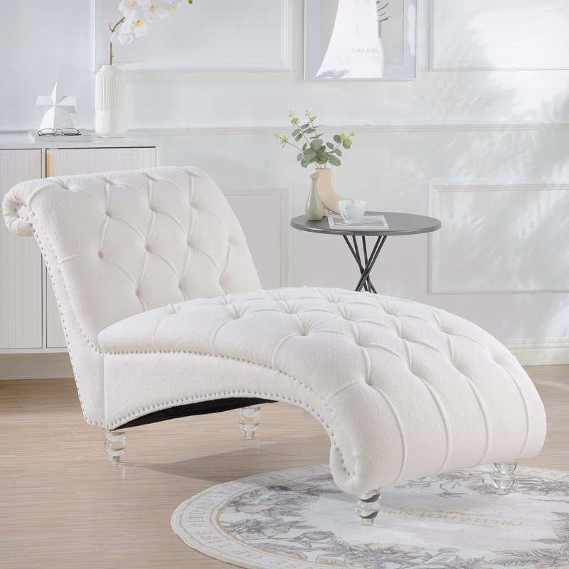 Chaise longue sans accoudoirs touffetée