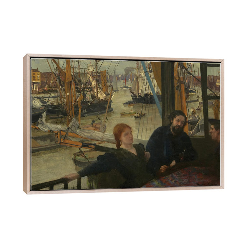 «Wapping», reproduction d'art sur toile encadrée, 26 po x 40 po, Toile avec cadre, Beige