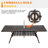 Kamuran Rectangular Metal Outdoor Dining Table With Umbrella Hole , 41.7'' in. W 86.6'' in. D