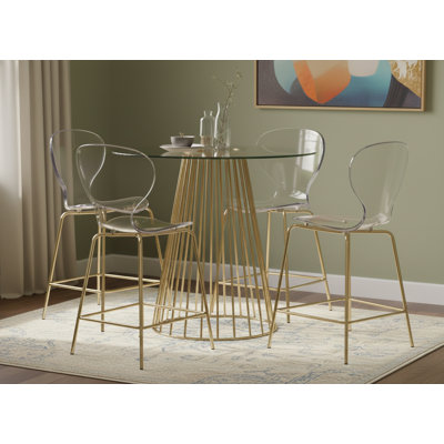 Eudora Counter Stool with Metal Frame