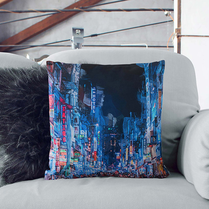 Square Throw Cushion, 55cm H x 55cm W x 20cm D
