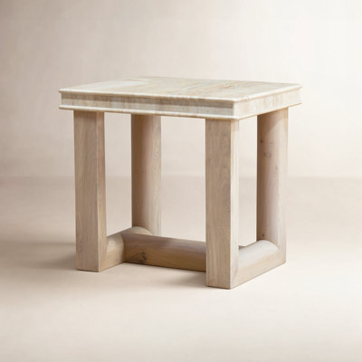 Becki Owens x Mayson 26" Genuine Marble End Table