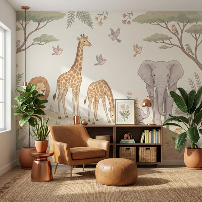 Papier peint safari, animaux, nature