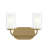 Mack Two-Light Brushed Gold Vanity Light with Layered Glass Shades-127379936
