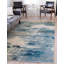 Tapis bleu clair tissé à la machine à motif abstrait Keimar-57735163