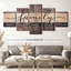 Reproduction sur toile de typographie familiale-1794974744