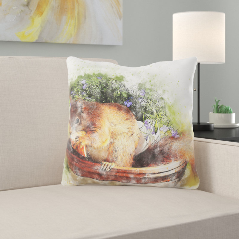 Coussin écureuil Broomfield, Intérieur, Microsuède