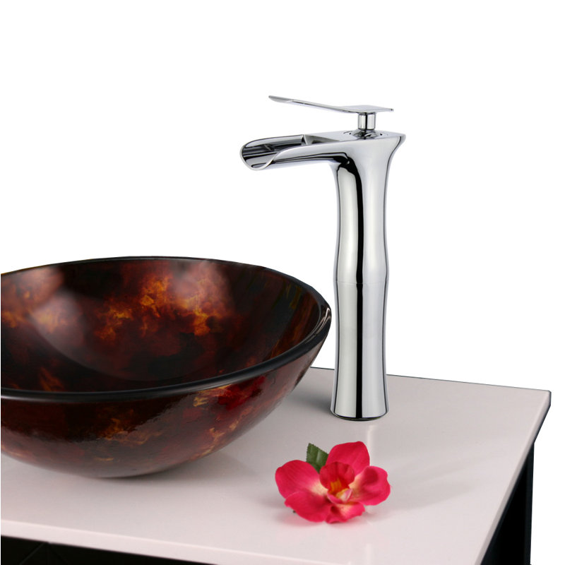 Bathroom Faucet with Drain Assembly, Polished Chrome