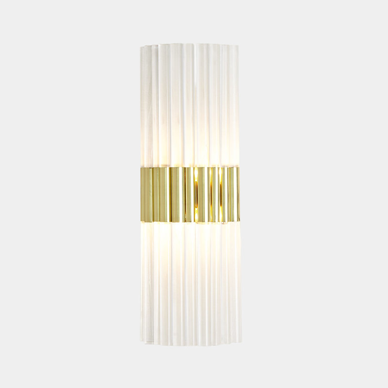 Acrylic Sconce-Brass-HW, Brass