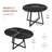 Extendable Dining Table, Oval Dining Table for Kitchen & Dining Room, 43.3''-59'', Black-1690178506