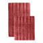 2 Piece Bath Mat Set - Ivory Solid Striped Bathroom Mat Soft Plush Thick-905721559