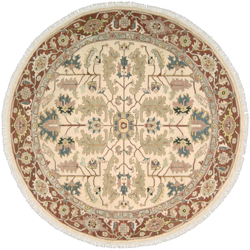 Baar Wool Oriental Indoor Rug, Round 8'