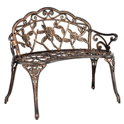 Banc de jardin en métal pour 2 personnes