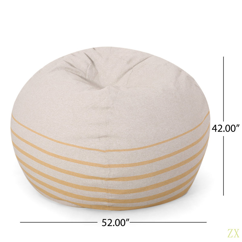 Pouf rond 5 pieds Bohemio, Tissu jaune