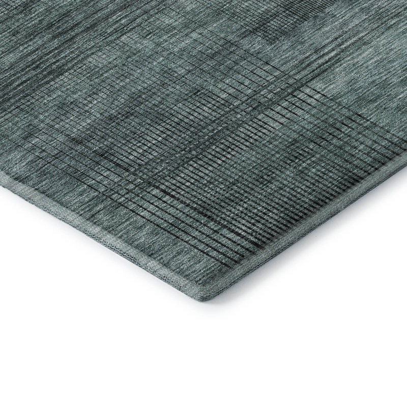 Premium Machine Washable Prisco Teal Rug, Rectangle 10' x 14'