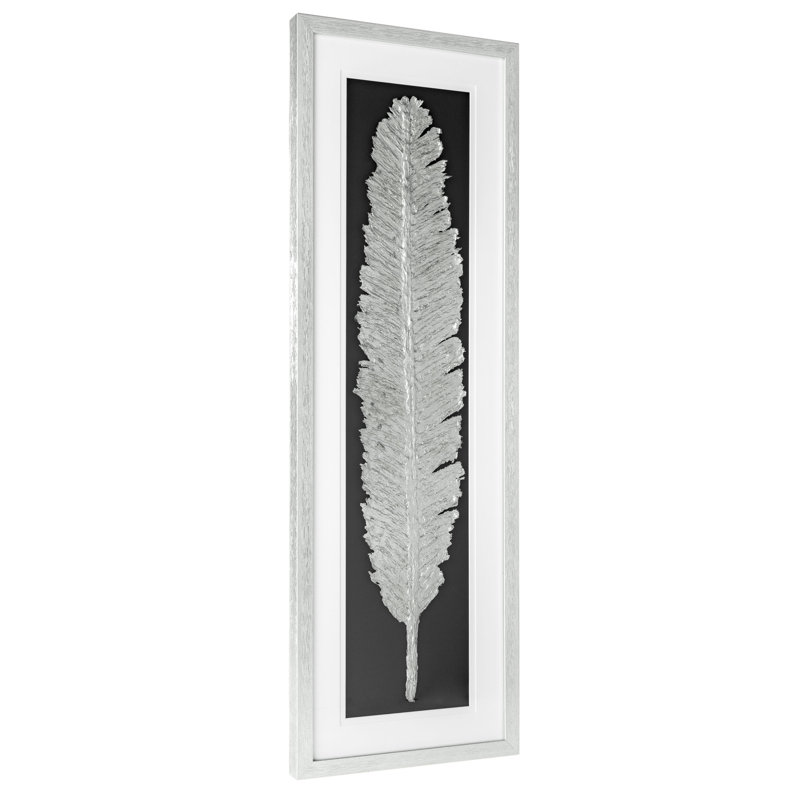 Plume métallique, boîte d'ombre argentée - peinture de boîte d'ombre