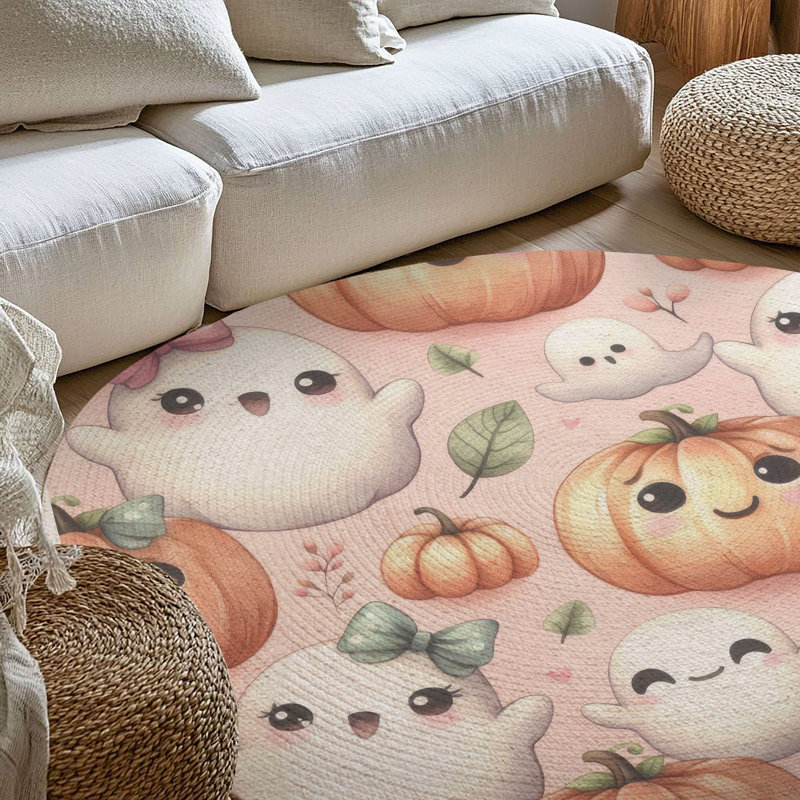 Tapis tressé Spooky Patch Companions, Rond 5 pi