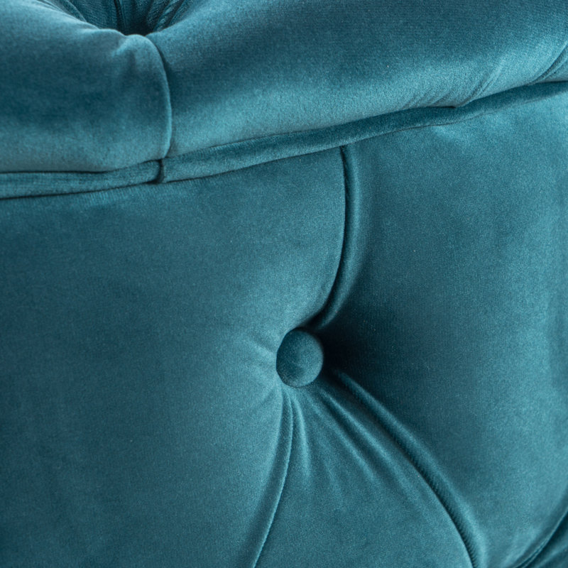 Koehn 29.5" Wide Tufted Round Cocktail Ottoman Plush Comfort Versatile Design Durable Build Stylish Aesthetics