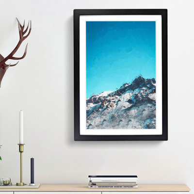 Mountain Top in Santiago Chile in Abstract - Picture Frame Graphic Art Print