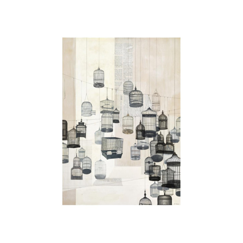 Birdcages I Print by Natasha Marie, Image Brush Gel, 77" H x 54" W