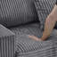 Canapé modulaire de 93 po, canapé en forme de L avec méridienne réversible, canapé rembourré en velours côtelé doux pour le salon, appartement-1603268706