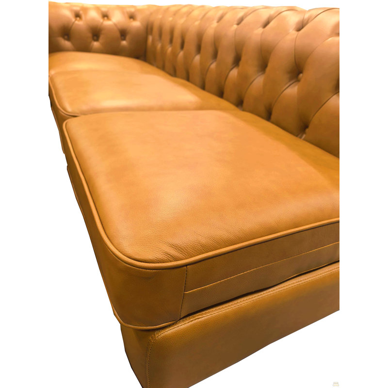 Canapé modulaire en cuir Chesterfield