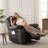 Set of 2 Faux Leather 360° Swivel Rocker Recliner Chairs, Overstuffed Manual Adjustable Reclining Single Sofa with Side Storage Pocket, Ergonomic Lounge Chairs for Living Room Bedroom Home Theater-105706615