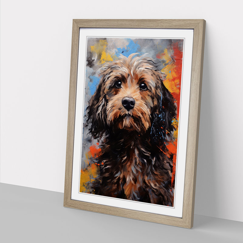 Single Picture Frame Print on Wood, Oak Framed, 34cm H x 25cm W
