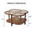  Wilfredo 31.5‘’ Solid Wood Coffee Table Glass Side Table with Four Legs