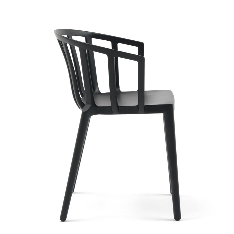 Venice Outdoor Dining Armchair, Mat Black
