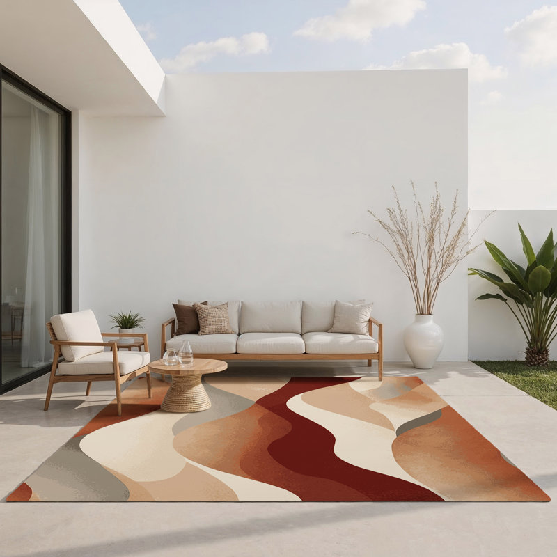Tapis intérieur et extérieur Arid Elegance, Rectangle 1 pi 6 po x 2 pi 6 po
