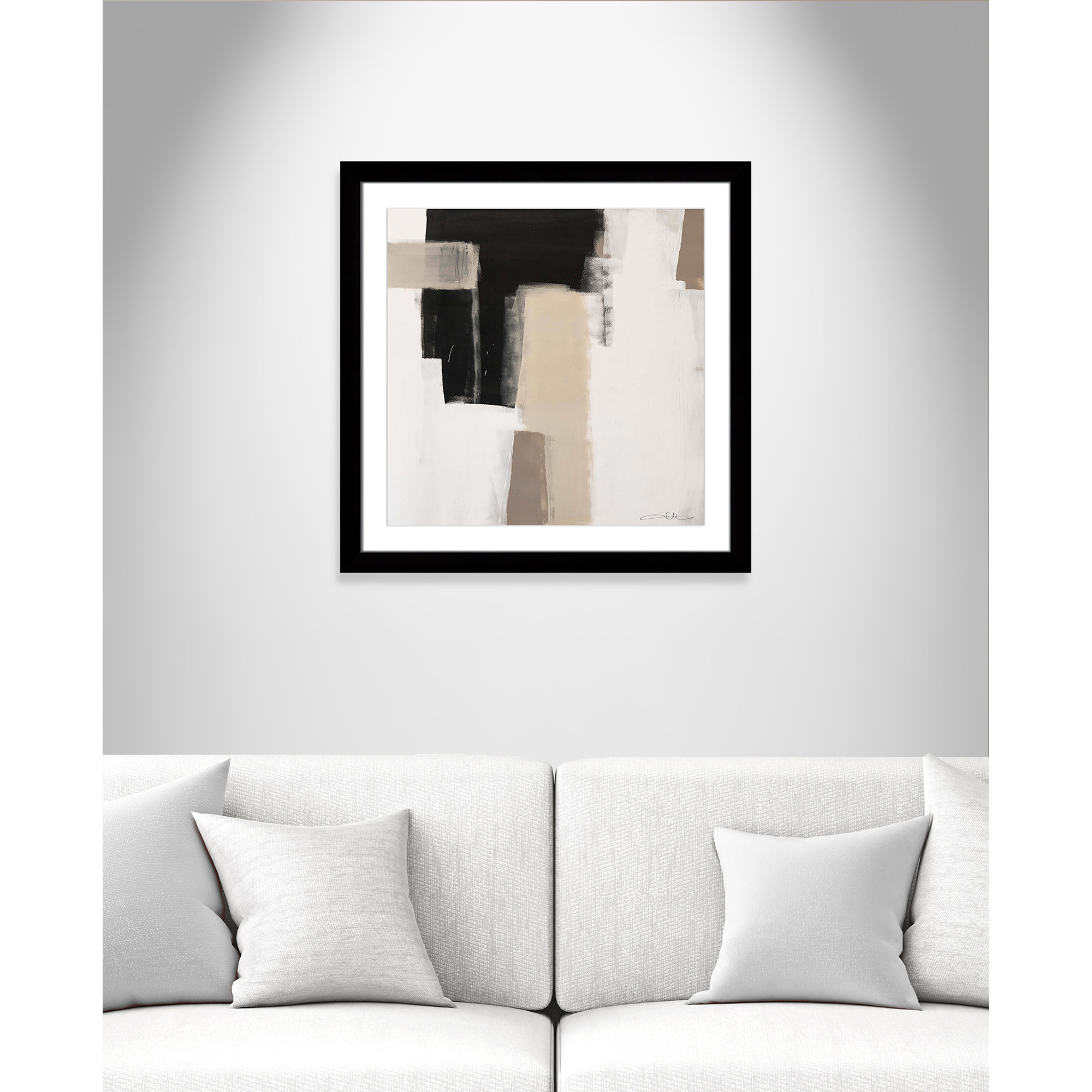 Earth Scapes I-A Print by Casa Fine Arts, 29" H x 29" W x 1.25" D, Black Cube Framed